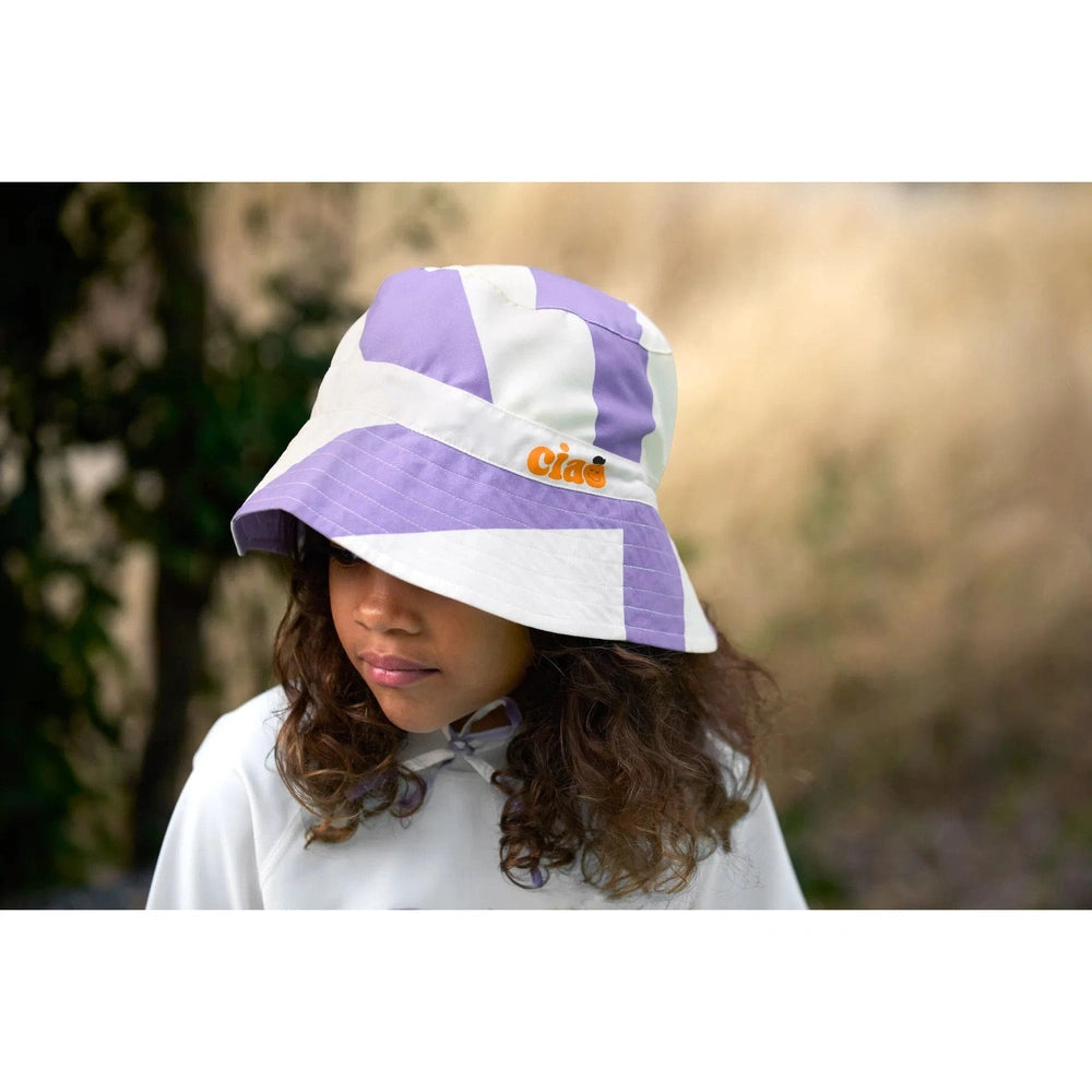 alt
Bob décontracté avec protection solaire - Rayures, sel marin violet
