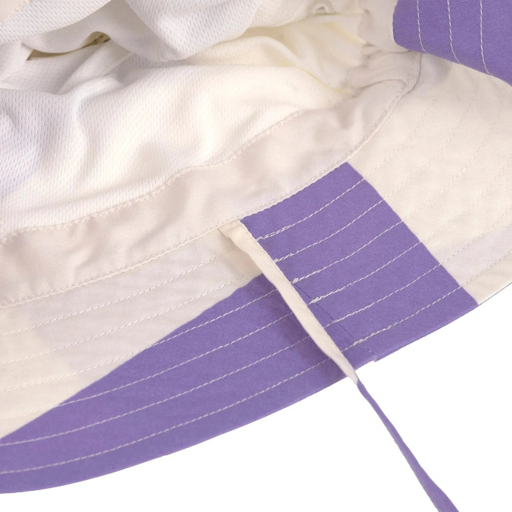 Chapeau bob décontracté avec protection solaire - Rayures, sel marin violet