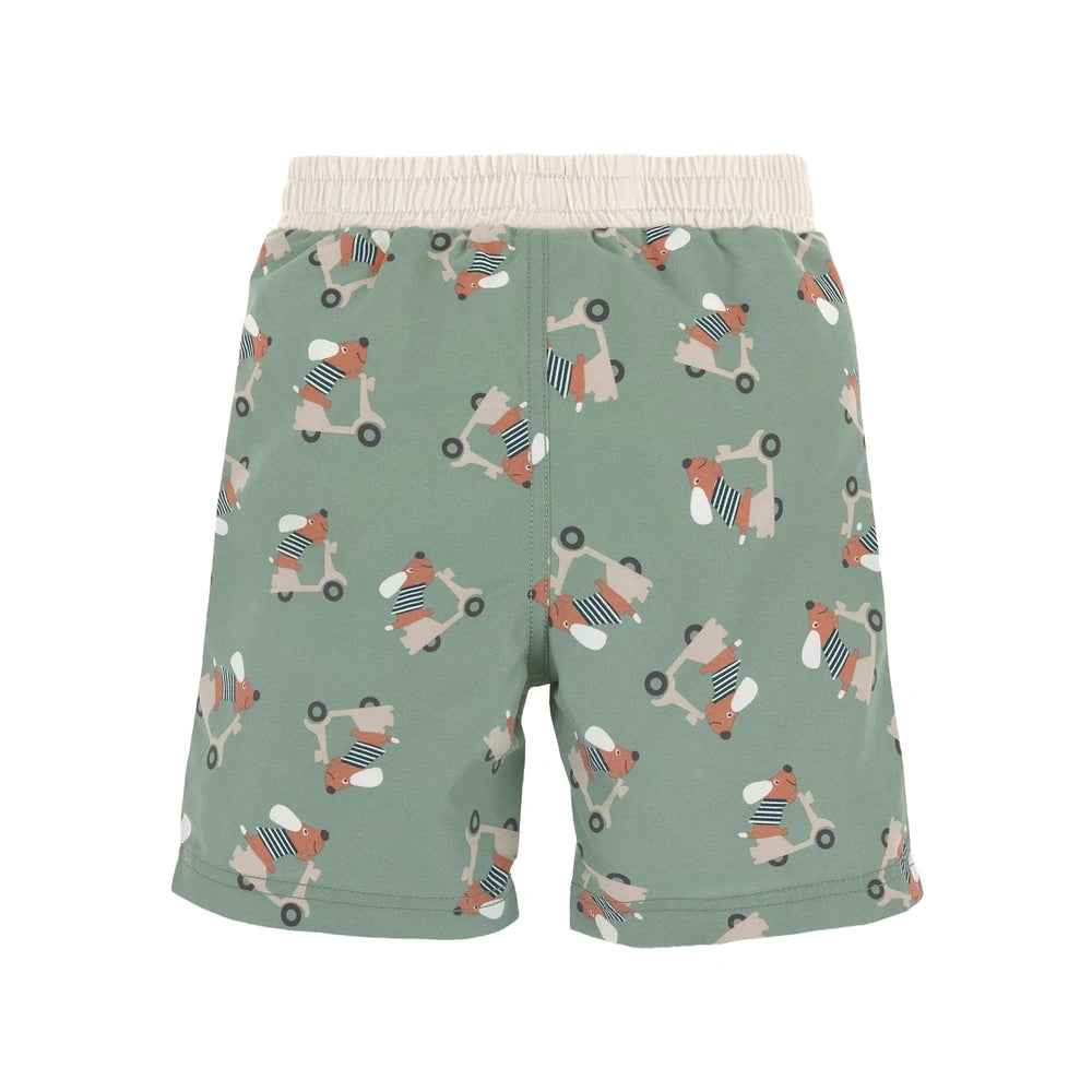 Maillot de bain UV décontracté pour enfants avec couche - Vert imprimé