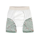 Short de bain UV pour enfants avec couche - Vert à imprimé
