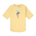 Lässig T-shirt anti-UV à manches courtes pour enfants - jaune