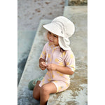 Lässig Maillot de bain enfant à manches courtes avec protection UV - rose