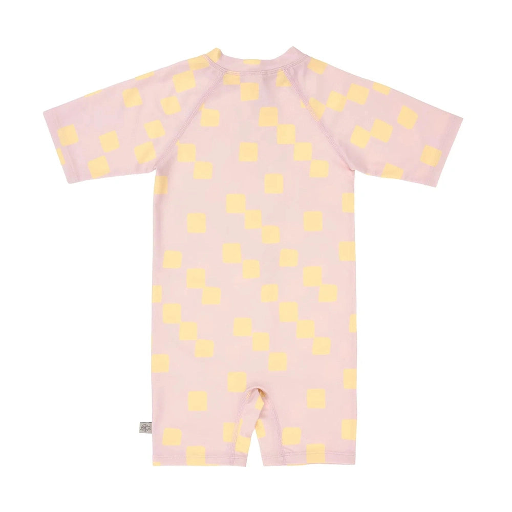 Lässig Maillot de bain enfant à manches courtes avec protection UV - Rose