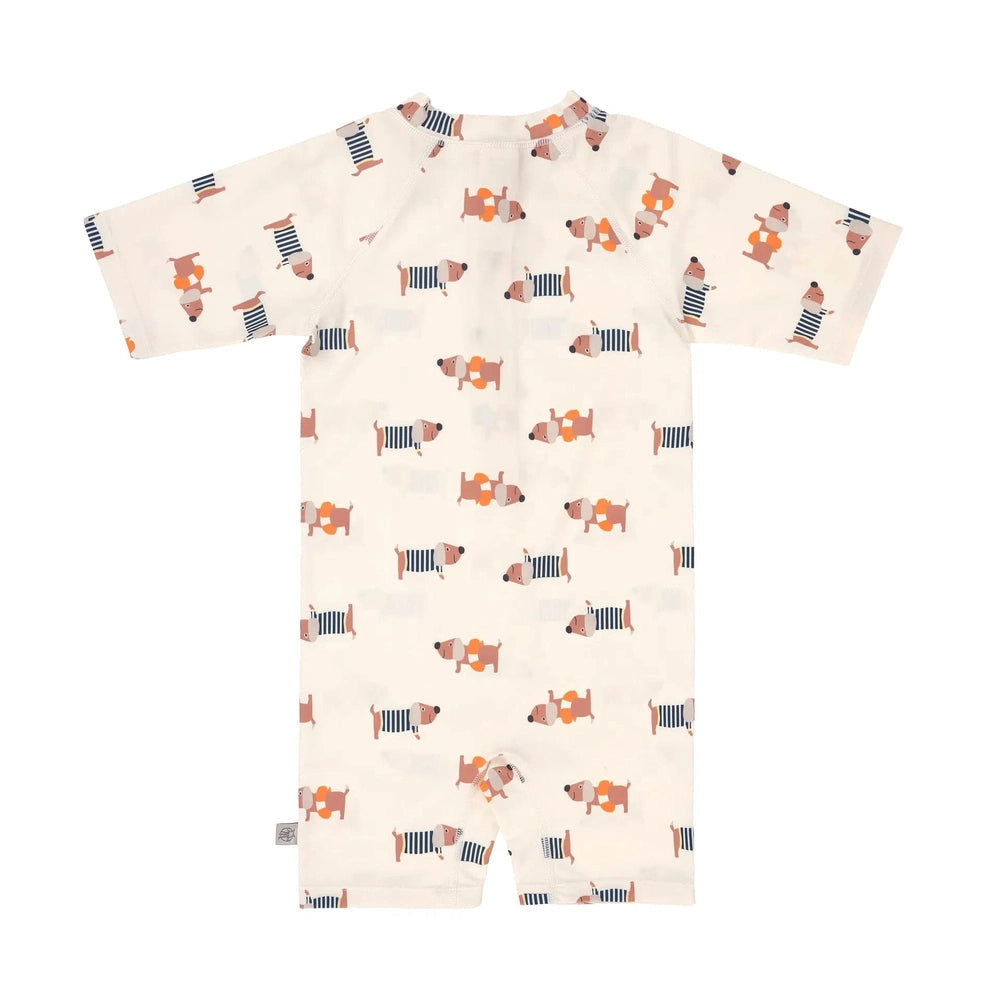 alt
Maillot de bain enfant Lässig à manches courtes avec protection UV - beige à imprimé chiens