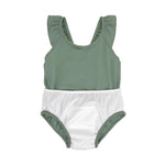 Maillot de bain pour enfant Lässig avec couche intégrée - Orange, Vert