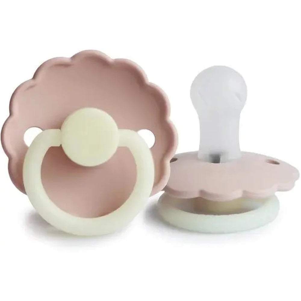 Sucette Frigg Daisy Night en silicone 0-6 mois - Blush
