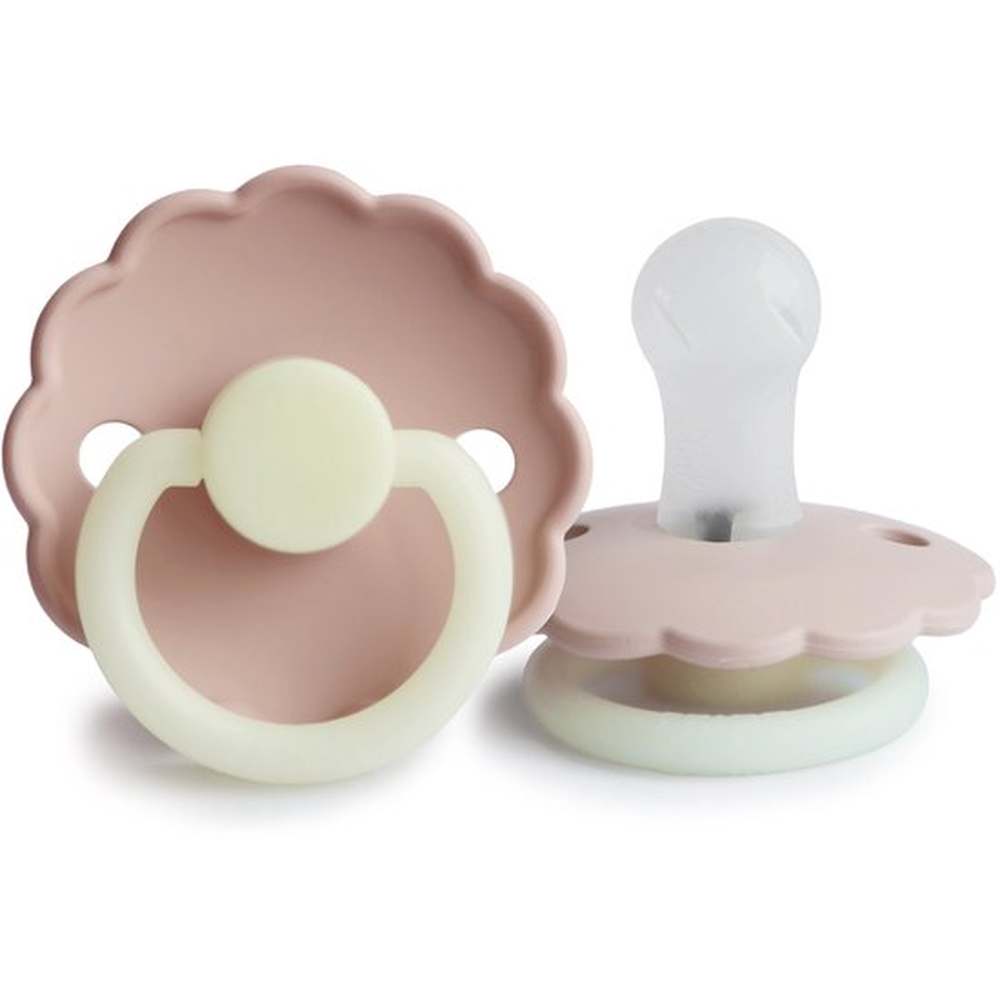 Frigg tétine Daisy Night en silicone 0-6 mois - Blush