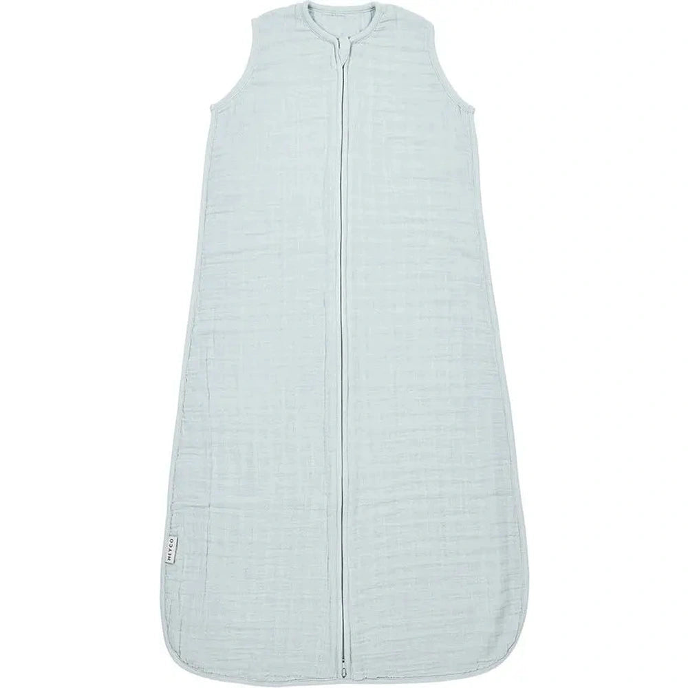 Meyco Baby Sac de couchage d’été uni pour bébé - hydrophile pré-lavé - gris bleu - 0,5 TOG