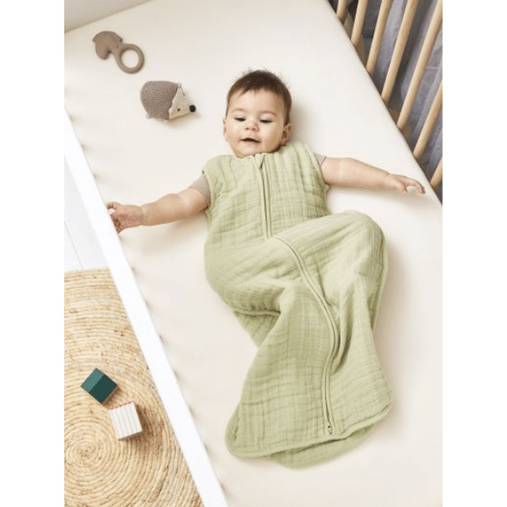 gigoteuse d’été en mousseline Meyco olive Tog 0,5
