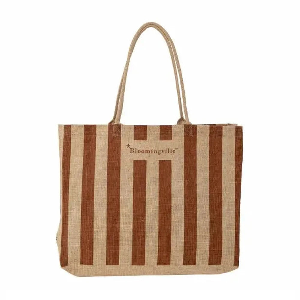 Bloomingville Bergamo Sac shopping en jute - marron