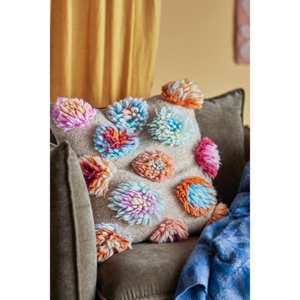 Bloomingville Somma Coussin en laine - Multicolore