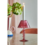 Bloomingville Cisco Bougeoir en verre - Rouge