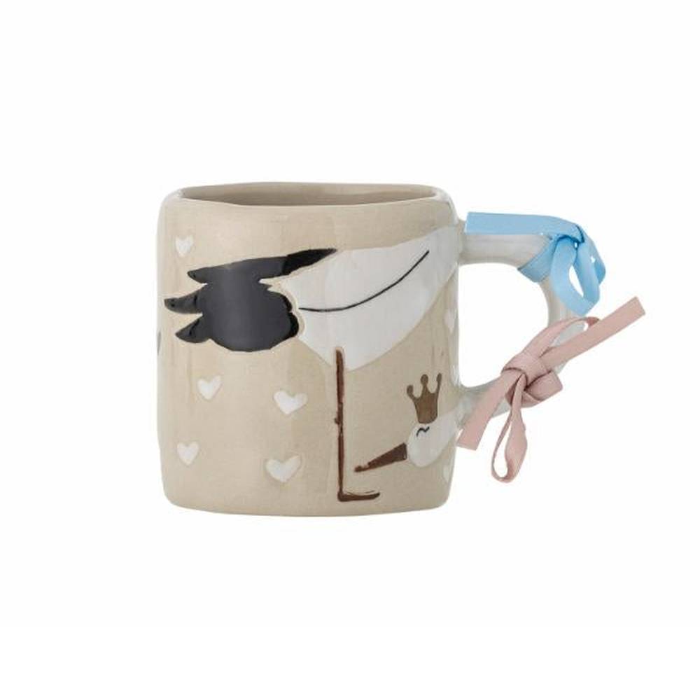 Tasse Bloomingville MINI Bambino en grès - motif cigogne