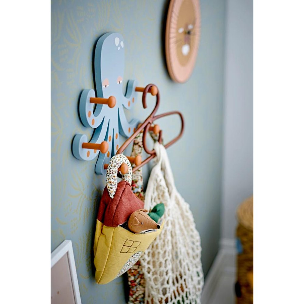 Bloomingville MINI Porte-manteau Oswall en MDF - Bleu