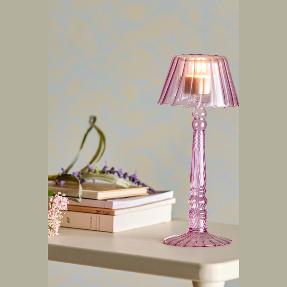Bloomingville Cisco Photophore en verre - Rose