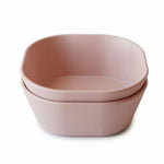 Set de bols carrés Mushie, blush