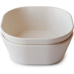 Mushie Set de bols carrés ivoire