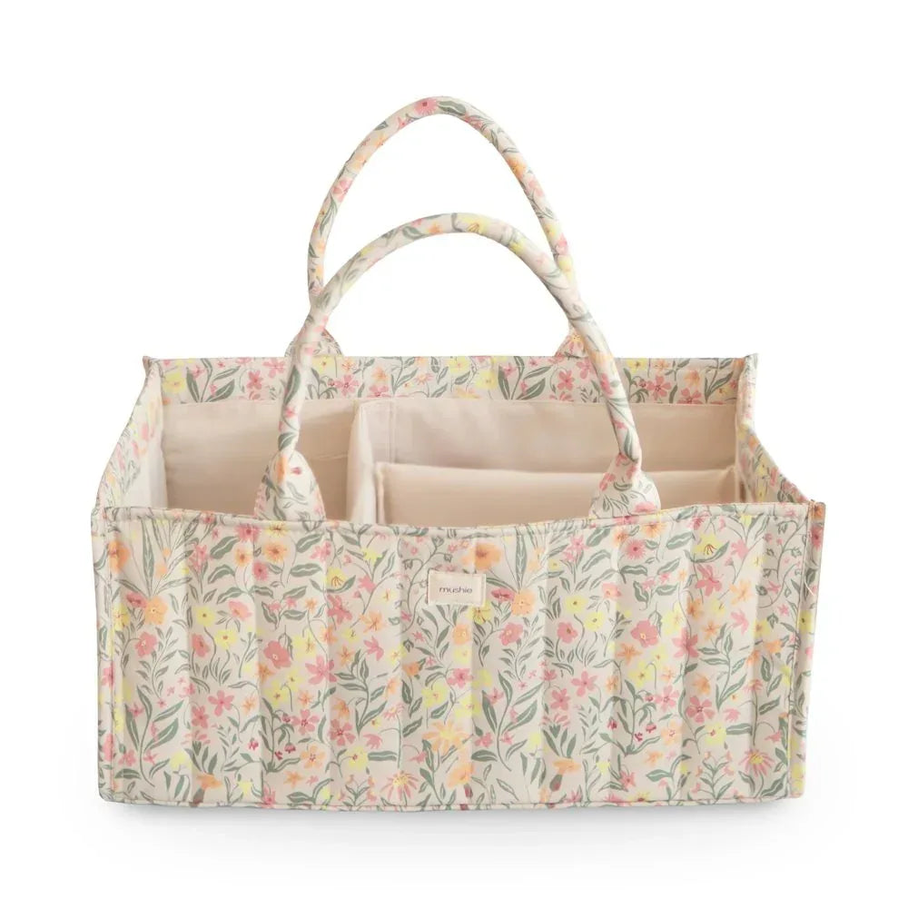 Mushie sac à langer Fleurs pastel