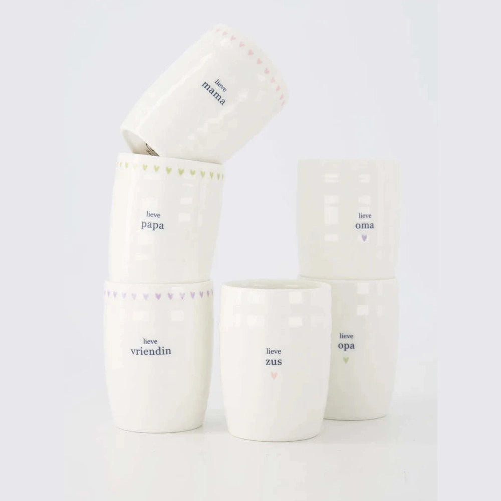Zusss Tasse à café Chère maman - Blanc