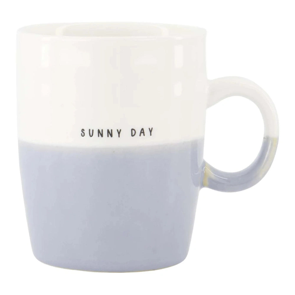 Zusss Tasse à thé Sunny Day - Blanc/Bleu clair