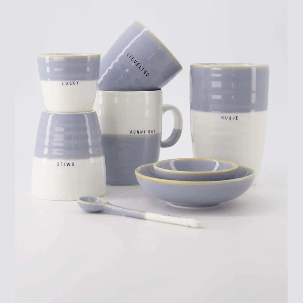 Zusss Tasse à thé Sunny Day - Blanc/Bleu clair