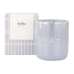 Zusss Bougie parfumée en céramique dans une boîte Happy - blanc/bleu 