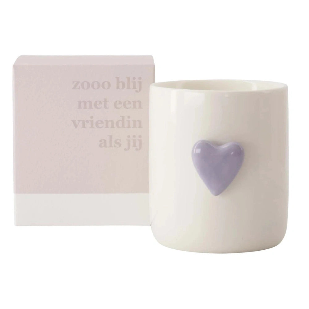 Zusss Bougie parfumée en céramique cœur dans sa boîte, si heureuse d’avoir une amie comme toi