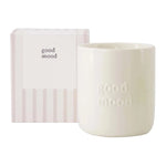 Zusss Bougie parfumée en céramique dans une boîte Good Mood - blanc/sable