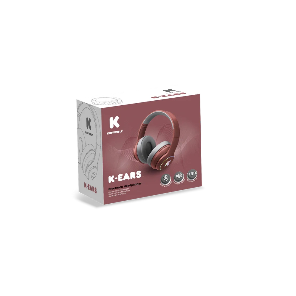 Casque Kidywolf K-EARS pour adolescents - Rouge