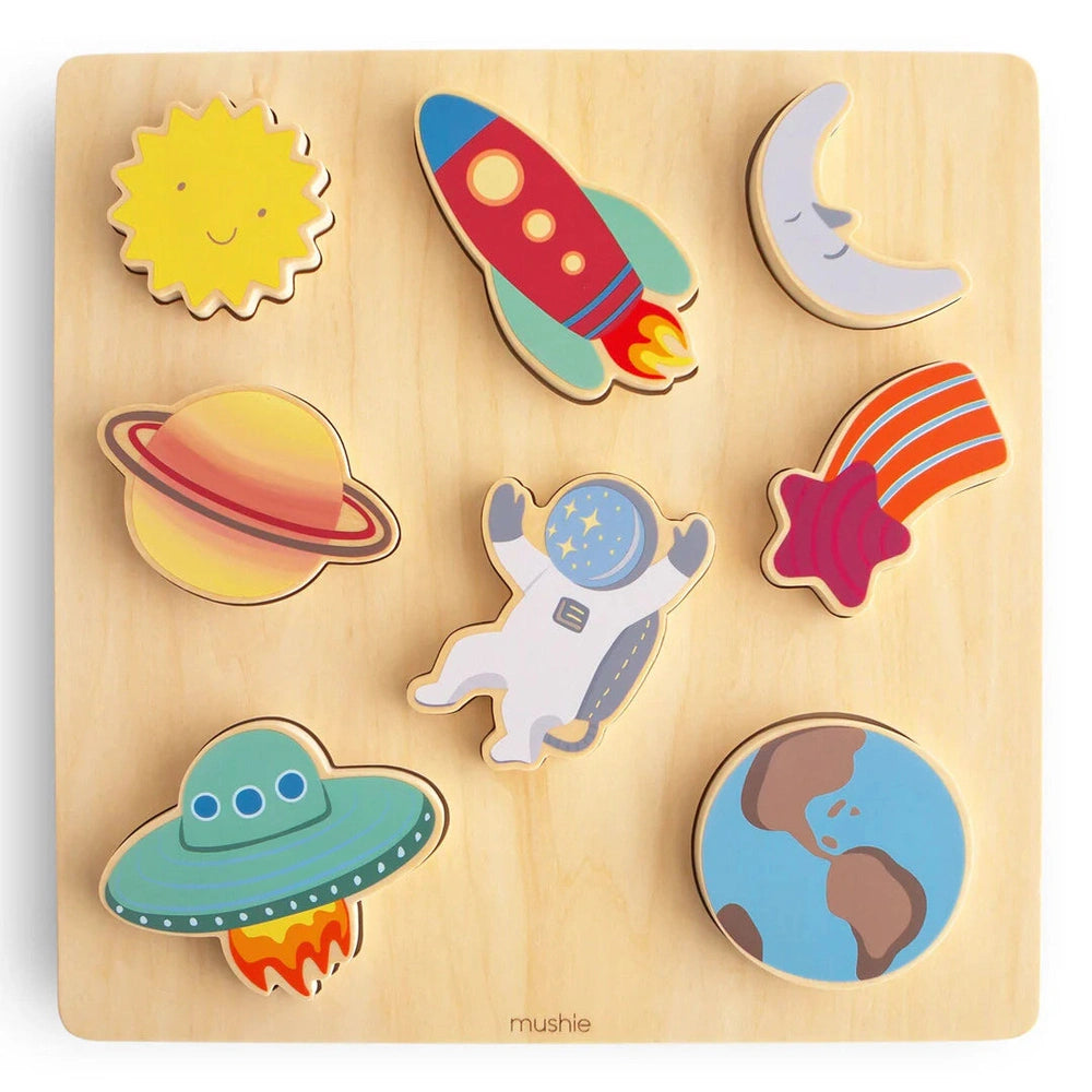 Puzzle en bois Mushie Space