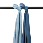 Meyco Langes hydrophiles prélavés 120x120cm - lot de 2 - bleu jean/indigo