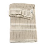 Meyco Couverture jacquard en tissu hydrophile prélavé 75x100cm - Stripe Sand