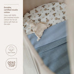 Drap Meyco prélavé hydrophile 75x100cm - bleu jean