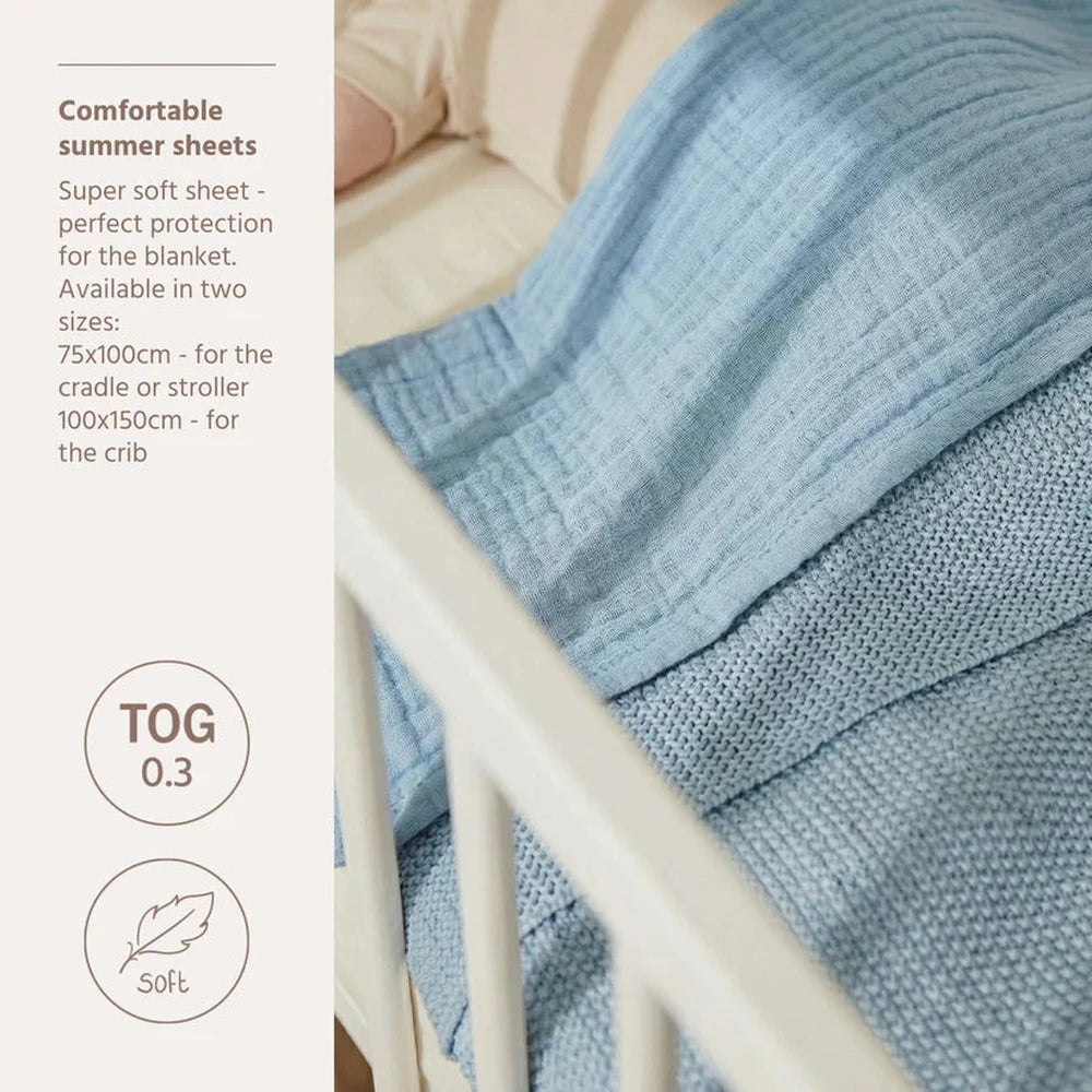 Meyco drap hydrophile prélavé 75x100cm - bleu jean