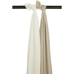 Meyco Langes hydrophiles prélavées 120x120cm - lot de 2 - blanc cassé/sable