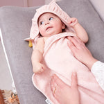Meyco Cape de bain en éponge Ruffle - Rose poudré