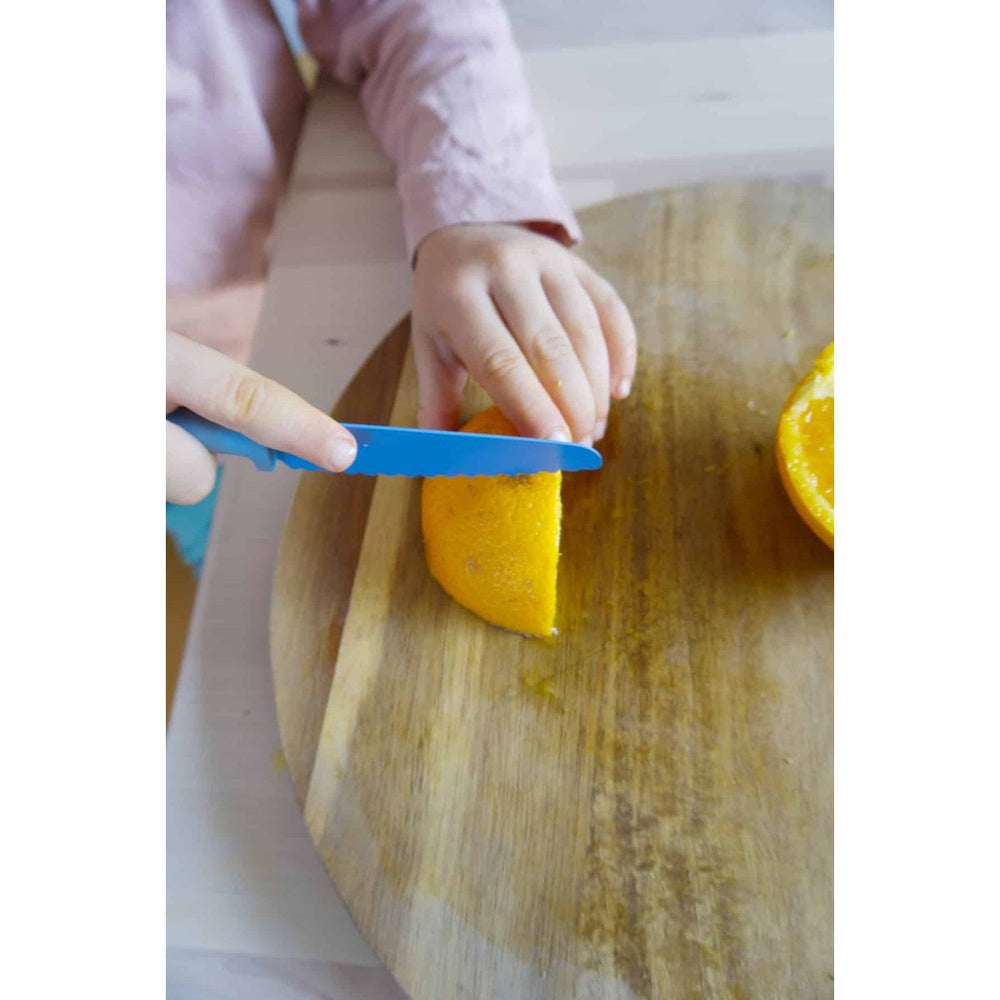 SKÅGFÄ Klyv - couteau Montessori pour enfants - Bleu bleuet - Aqua - couverts pour enfants