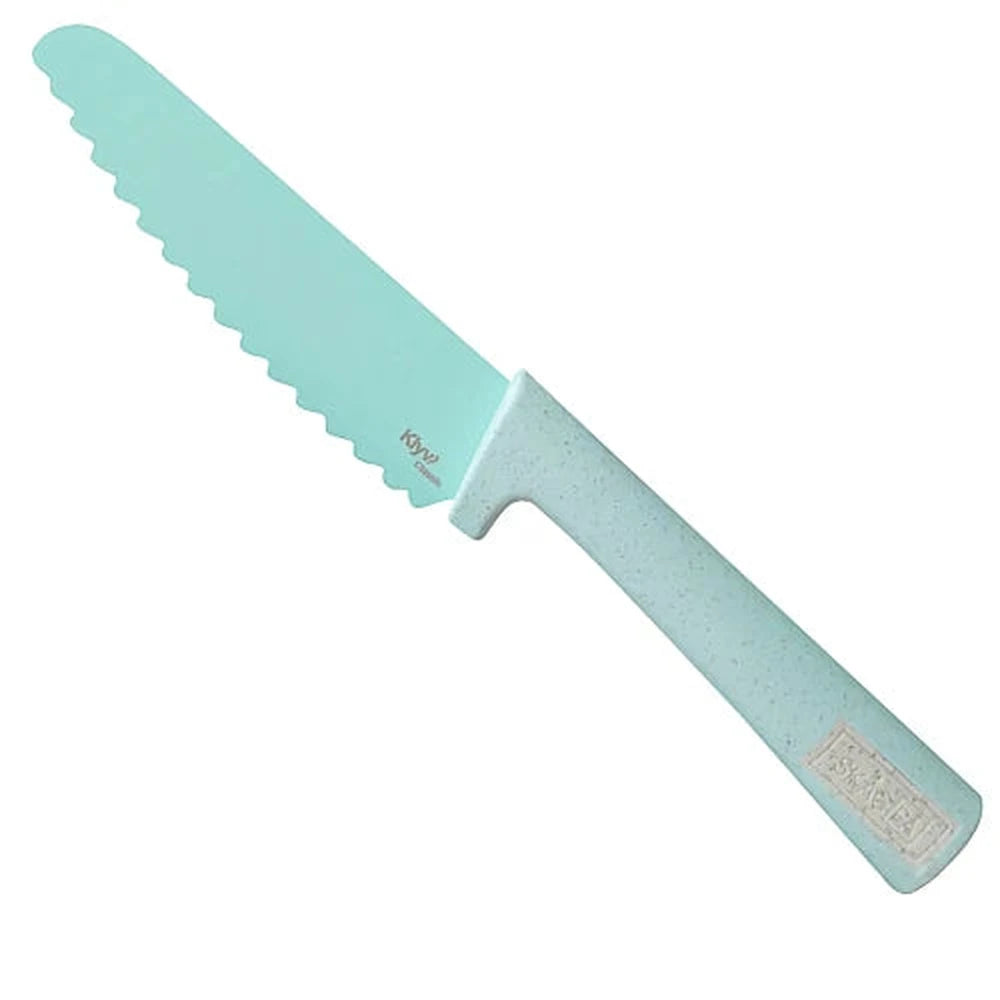 SKÅGFÄ Klyv - couteau Montessori pour enfant - Blue Cornflower - Aqua - couverts pour enfants