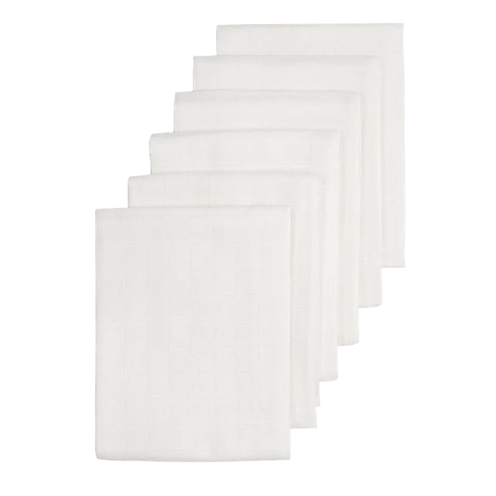 Meyco Langes hydrophiles 60x60cm lot de 6 - Blanc