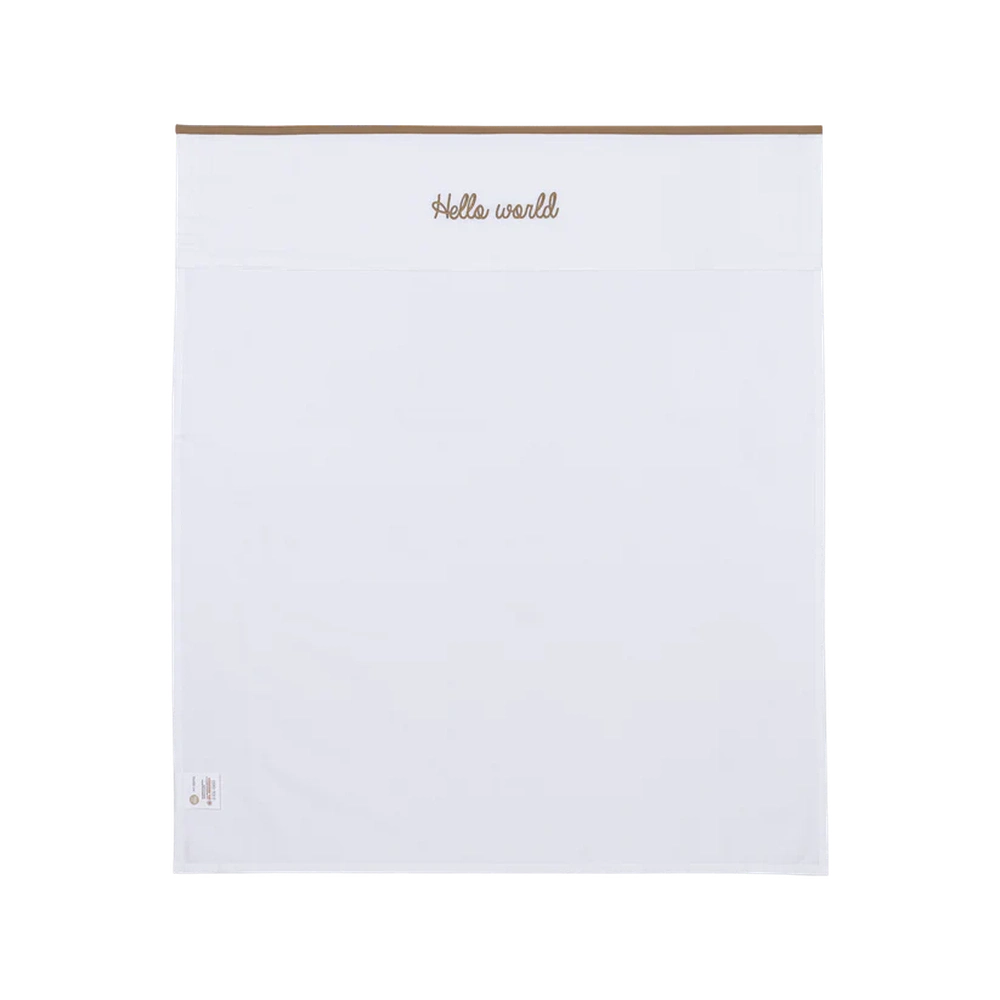 Meyco drap brodé - Hello world 75x100cm - Taupe