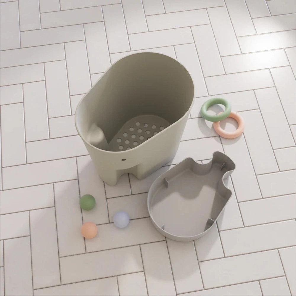 Shnuggle Ellie Panier de séchage pour jouets de bain - Taupe