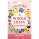 Ooly - Stickiville Stickers X Suzy : Un livre d'autocollants bien rempli - Habillez les chats - 30 pages de stickers lettres ! - Dès 3 ans