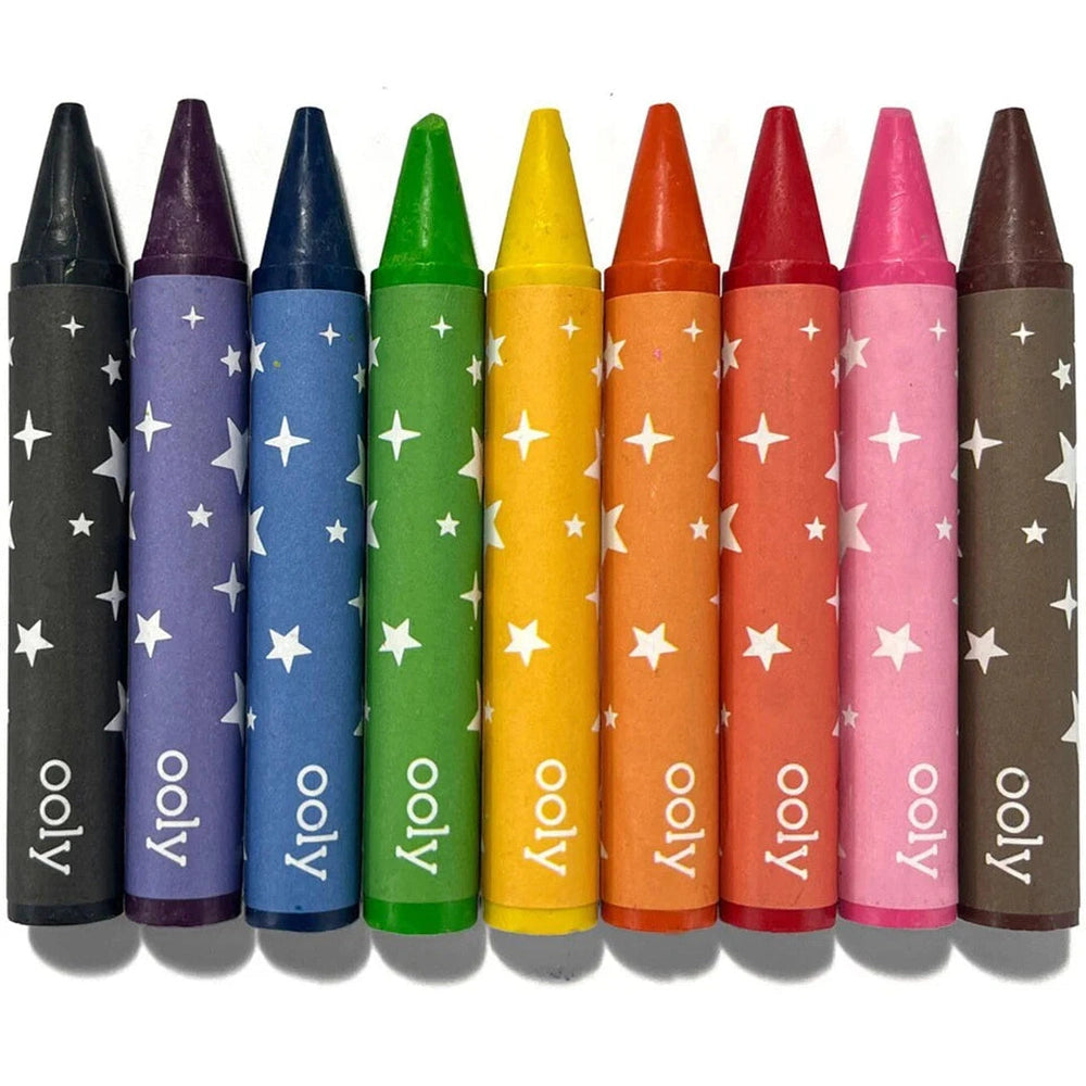 Ooly - Kit crayons à emporter et livre de coloriage - Unicorn Pals - Livre de coloriage pour enfants - 48 pages illustrées et 9 crayons jumbo - Conçu avec une poignée pour le transport facile - Convient aux enfants dès 3 ans