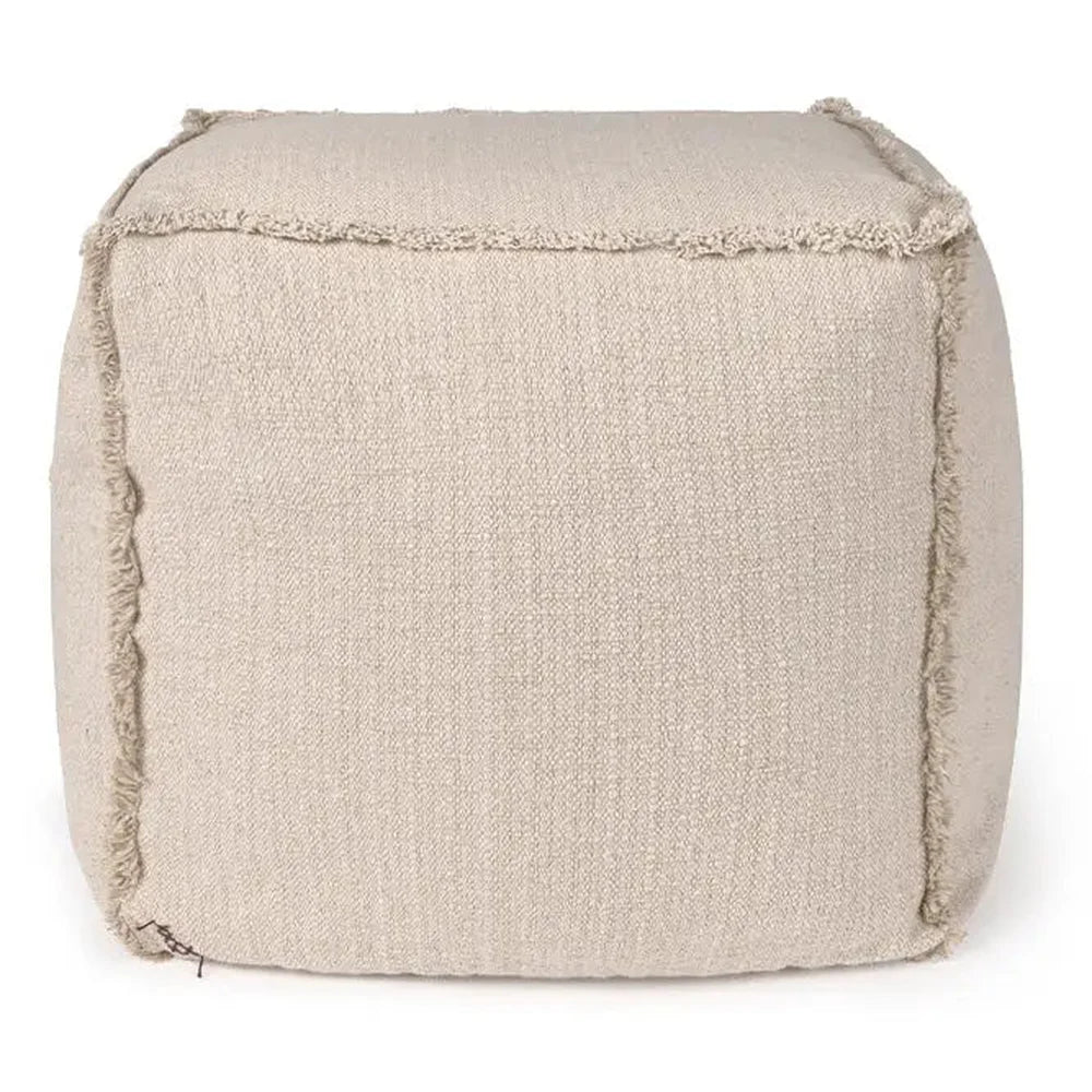 Lorena Canals Pouf tissé à la main beige 45x45x45
