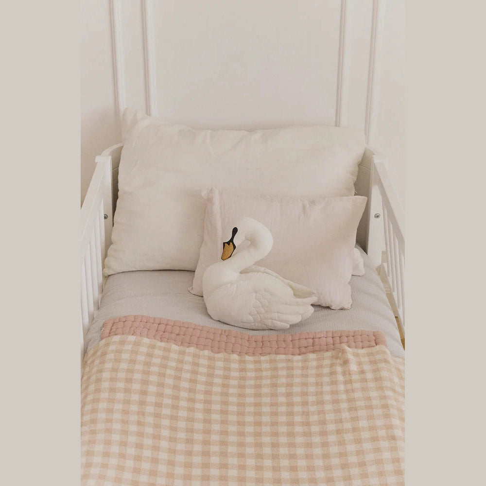 Lorena Canals Plaid tricoté ivoire