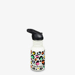 Klean Kanteen Kid Classic 355 ml - bouchon sport Flip à imprimé léopard