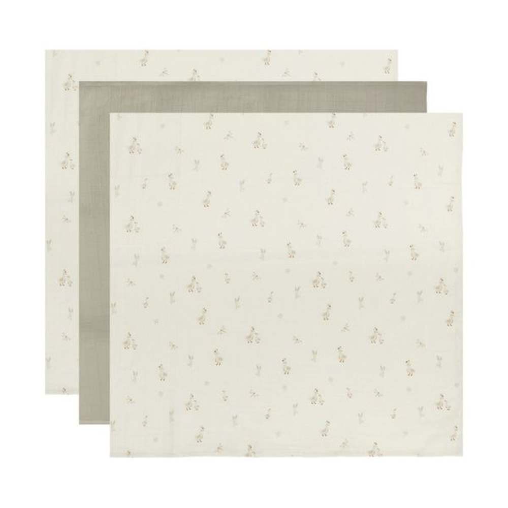 Bébé-Jou langes hydrophiles Dear Goose lot de 3 pièces 70x70 cm