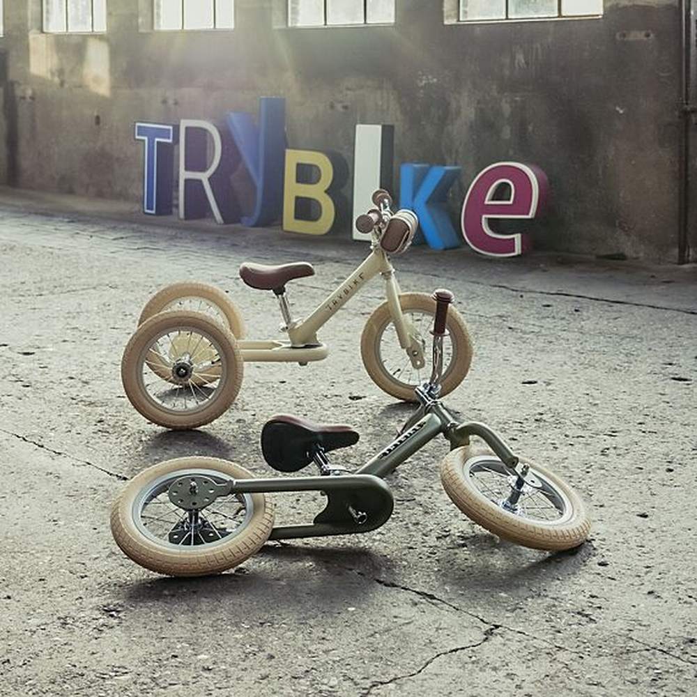 Trybike vélo en acier - vert vintage mat