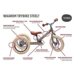 Trybike vélo en acier - vert mat vintage