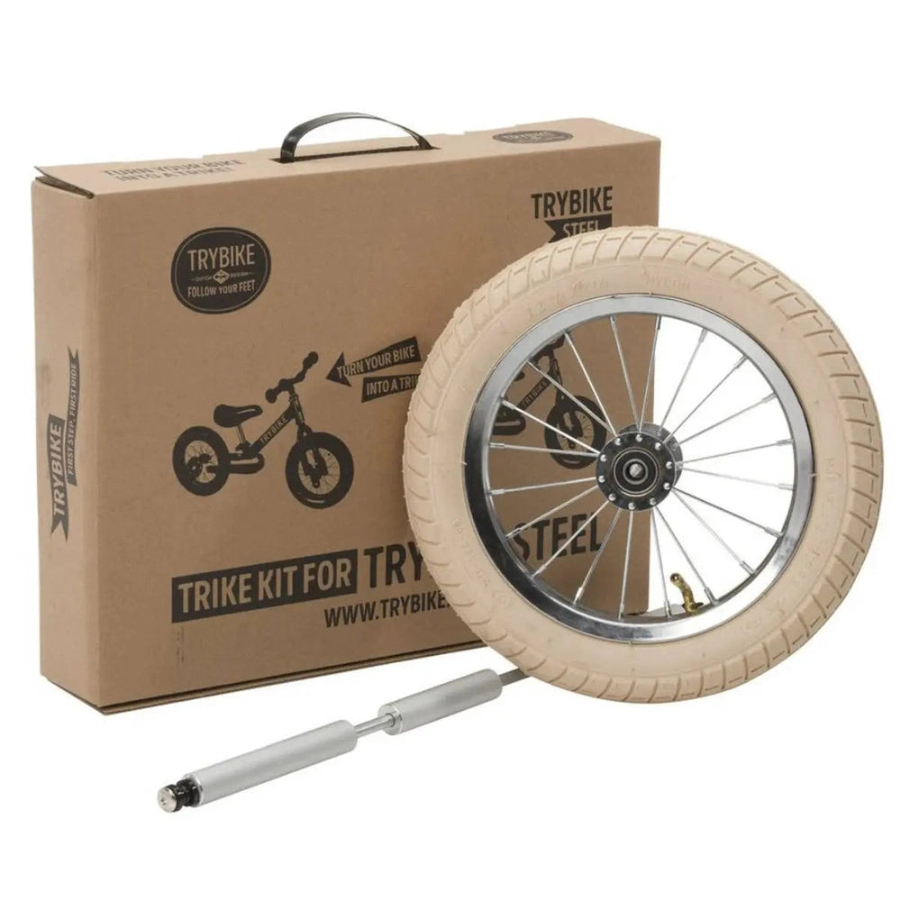 Kit tricycle en acier Trybike, édition vintage blanche